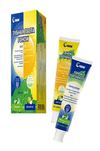 Fohow Pasta do zębów bez fluoru  Lingzhi-Cordyceps TOOTHPASTE dwu-pak